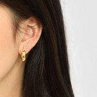 Classic Geometry Hollow Circle 925 Sterling Silver Huggie Hoop Earrings - KIAHMILLA