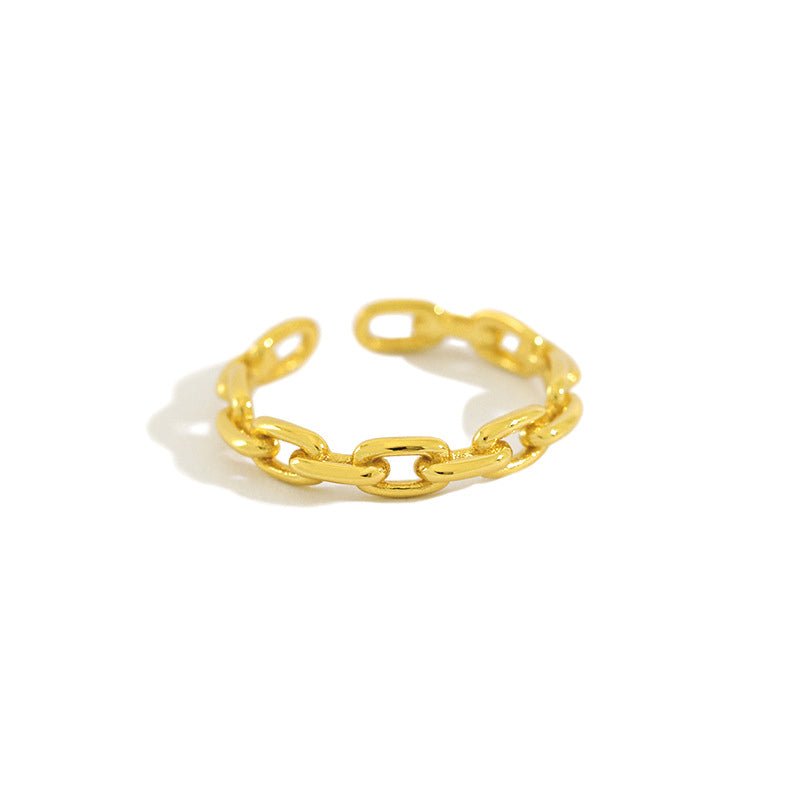 Classic Hollow Chain Fashion 925 Sterling Silver Adjustable Ring - KIAHMILLA