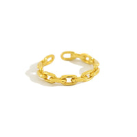 Classic Hollow Chain Fashion 925 Sterling Silver Adjustable Ring - KIAHMILLA