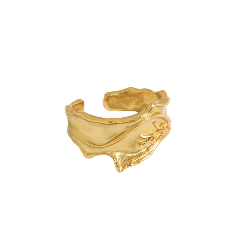 Classic Irregular Face 925 Sterling Silver Adjustable Ring - KIAHMILLA