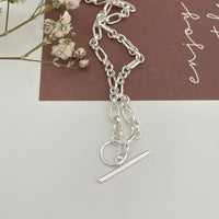 Classic OT Shape Office Curb Chain 925 Sterling Silver Necklace - KIAHMILLA