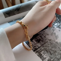 Classic Vintage Twisted Chain 925 Sterling Silver Bracelet - KIAHMILLA