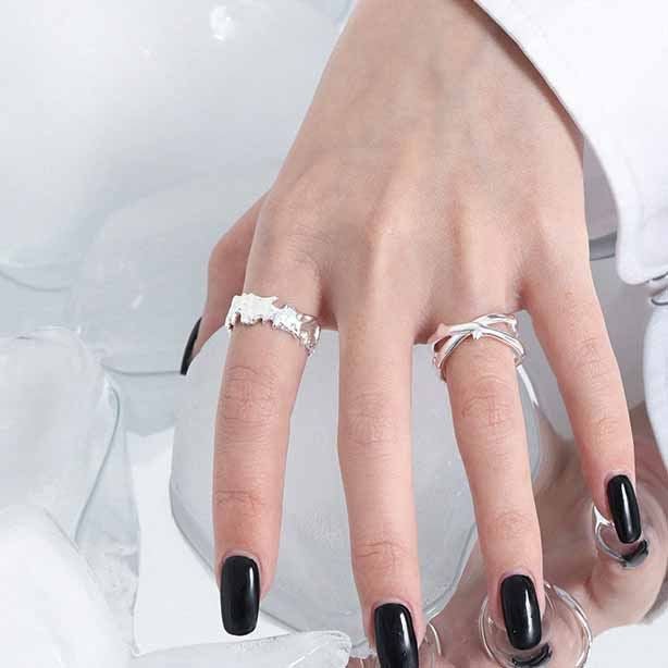 Classic X Cross 925 Sterling Silver Adjustable Ring - KIAHMILLA
