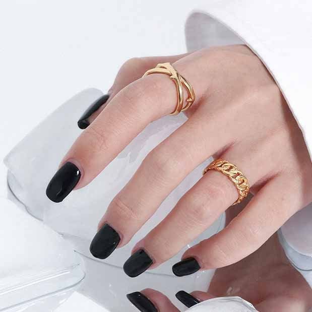Classic X Cross 925 Sterling Silver Adjustable Ring - KIAHMILLA