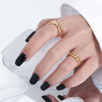 Classic X Cross 925 Sterling Silver Adjustable Ring - KIAHMILLA