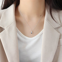 collarbone chain INS temperament light luxury high-end sense simple S925 pure silver water droplet pendant necklace for women - KIAHMILLA