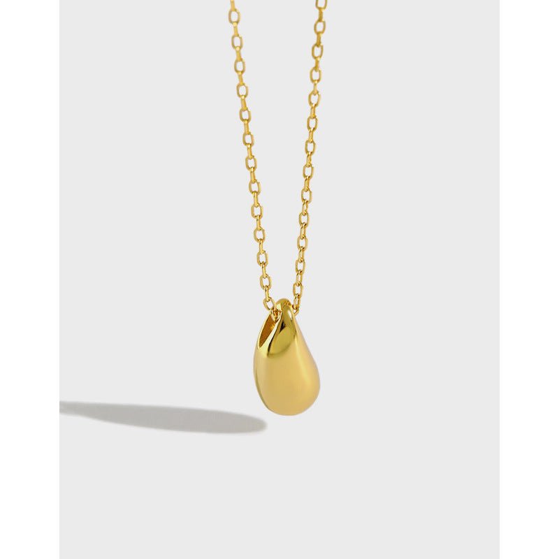collarbone chain INS temperament light luxury high-end sense simple S925 pure silver water droplet pendant necklace for women - KIAHMILLA