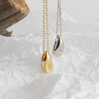 collarbone chain INS temperament light luxury high-end sense simple S925 pure silver water droplet pendant necklace for women - KIAHMILLA
