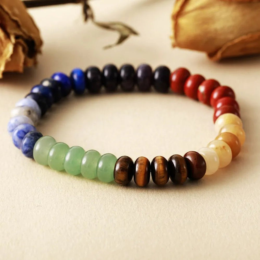Contrast Natural Stone Bead Bracelet - Coolpeacock