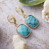 Copper Natural Stone Dangle Earrings - Coolpeacock