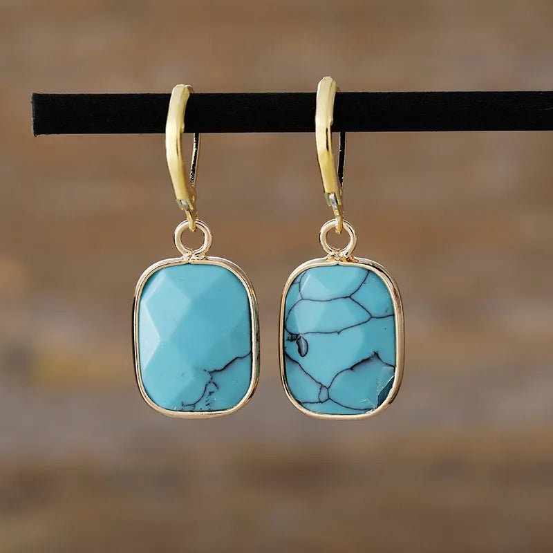 Copper Natural Stone Dangle Earrings - Coolpeacock