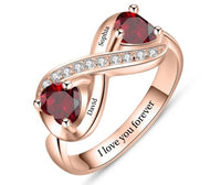 couple Personlized birthstone ring - Coolpeacock