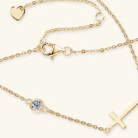 Cross 925 Sterling Silver Moissanite Necklace - Coolpeacock