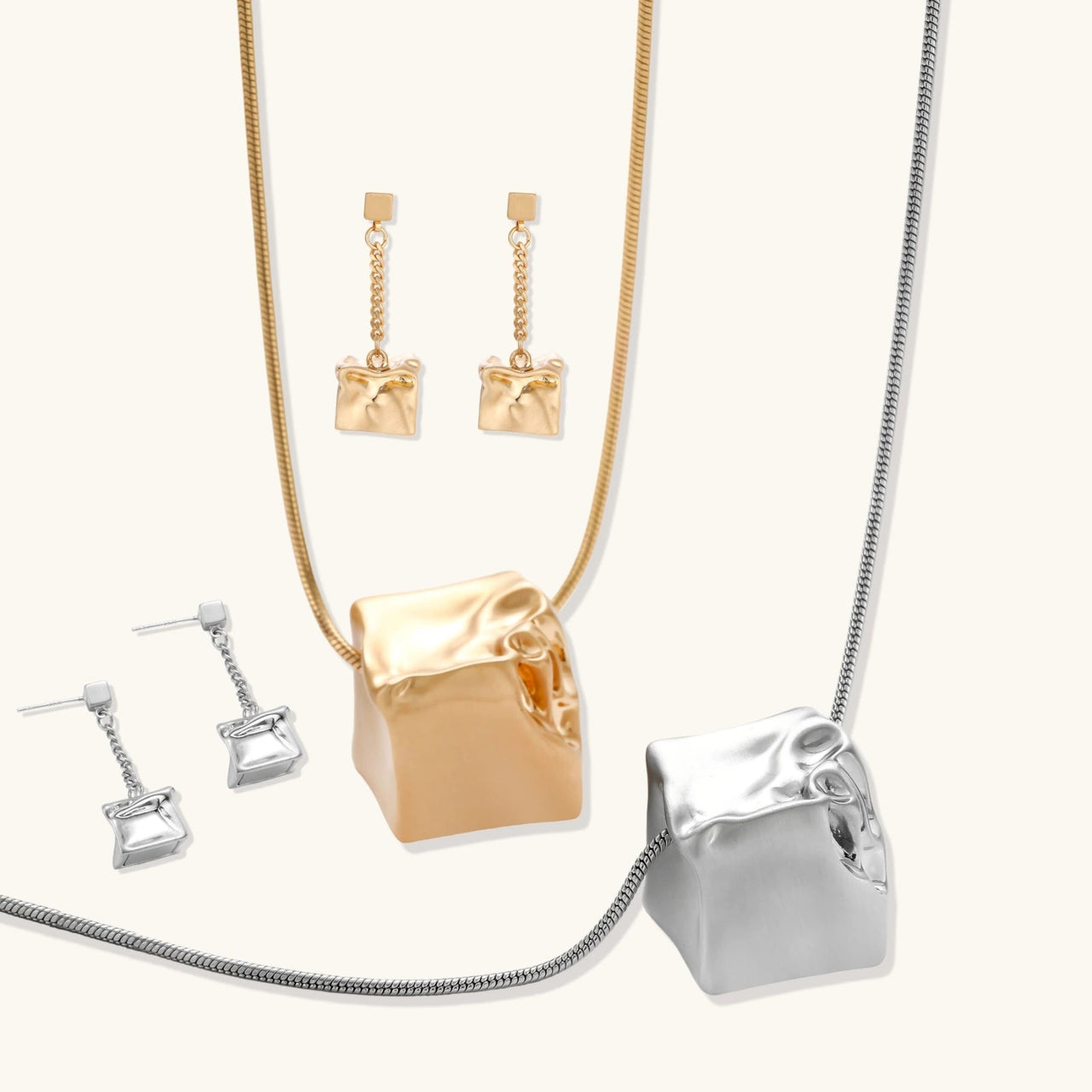 Crushed Cube Jewelry Set by KIAHMILLA - KIAHMILLA