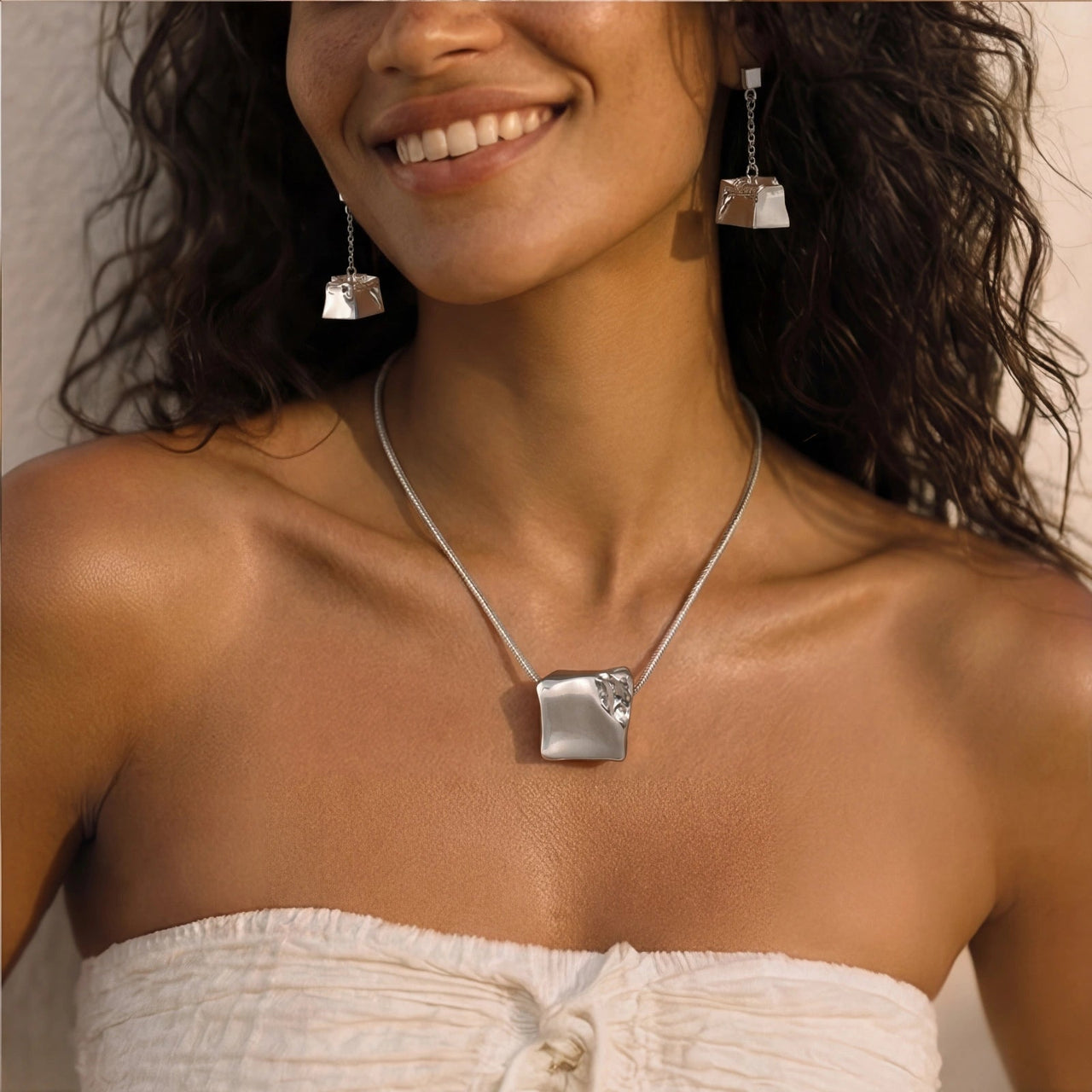 Crushed Cube Jewelry Set by KIAHMILLA - KIAHMILLA