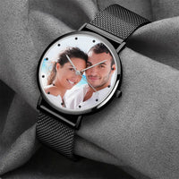 Custom Engraved Alloy Strap Unisex Photo Watch 36mm/40mm - Coolpeacock