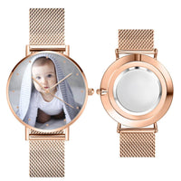 Custom Engraved Alloy Strap Unisex Photo Watch 36mm/40mm - Coolpeacock