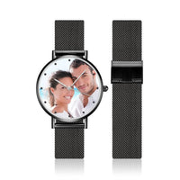 Custom Engraved Alloy Strap Unisex Photo Watch 36mm/40mm - Coolpeacock