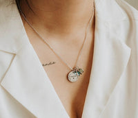 Custom Engraved Birthstone Personalized Necklace - KIAHMILLA