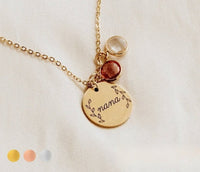 Custom Engraved Birthstone Personalized Necklace - KIAHMILLA