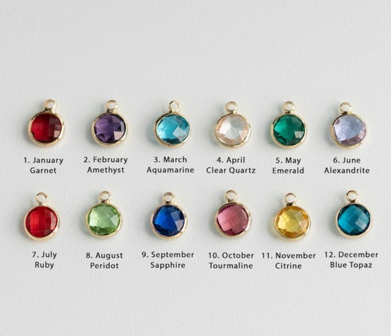 Custom Engraved Birthstone Personalized Necklace - KIAHMILLA