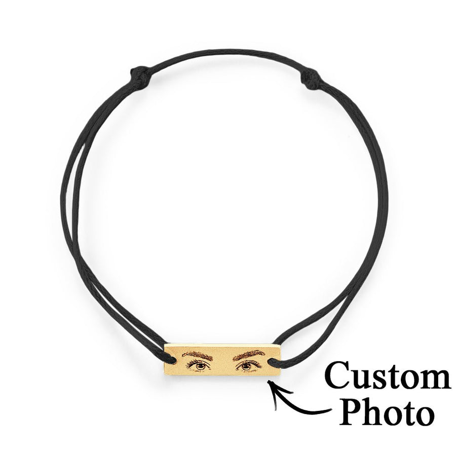Custom Engraved Bracelet With Eyes Photo Eyes of Love Bracelet - Coolpeacock