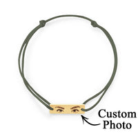 Custom Engraved Bracelet With Eyes Photo Eyes of Love Bracelet - Coolpeacock