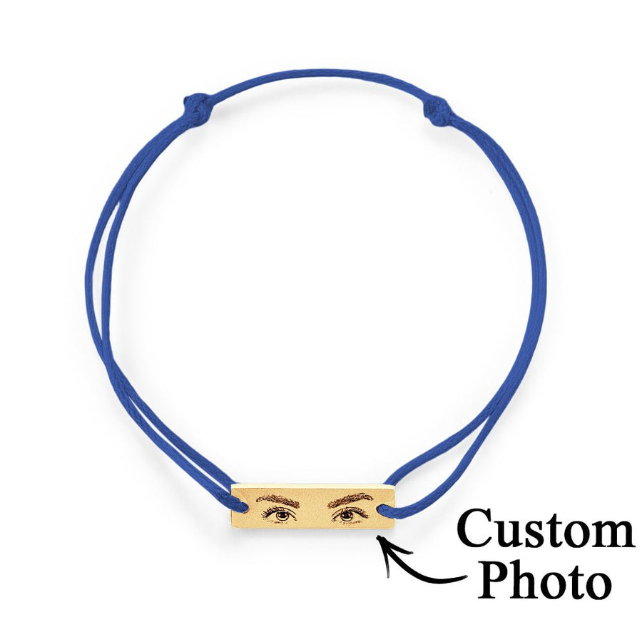 Custom Engraved Bracelet With Eyes Photo Eyes of Love Bracelet - Coolpeacock