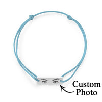Custom Engraved Bracelet With Eyes Photo Eyes of Love Bracelet - Coolpeacock