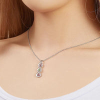 Custom Engraved Name Birthstone Necklace Infinity Creative Gifts Valentines Gift - KIAHMILLA