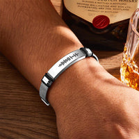 Custom Engraved Scannable Code Music Men Bracelet - Coolpeacock