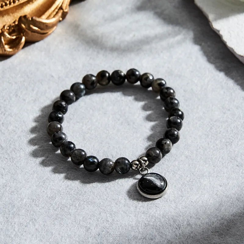 Custom Moon Phase Beads Bracelet Luminous Bracelet Gift for Her - Coolpeacock