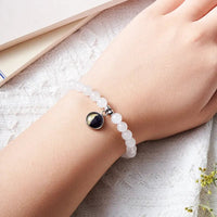 Custom Moon Phase Beads Bracelet Luminous Bracelet Gift for Her - Coolpeacock