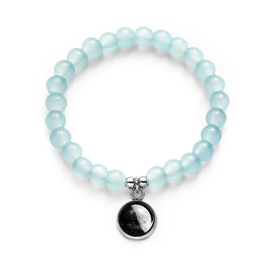 Custom Moon Phase Beads Bracelet Luminous Bracelet Gift for Her - Coolpeacock