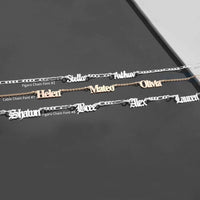 Custom Multiple Name Necklace with Chain Options - KIAHMILLA