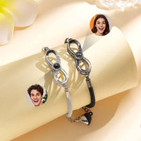 Custom Photo Black & White Couple Projection Bracelets | Personalized Matching Jewelry Set - Coolpeacock