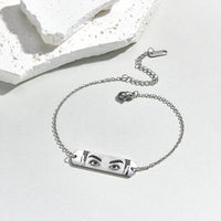 Custom Photo Bracelet Eyes Bracelet Bar Bracelet Gifts for Her - Coolpeacock
