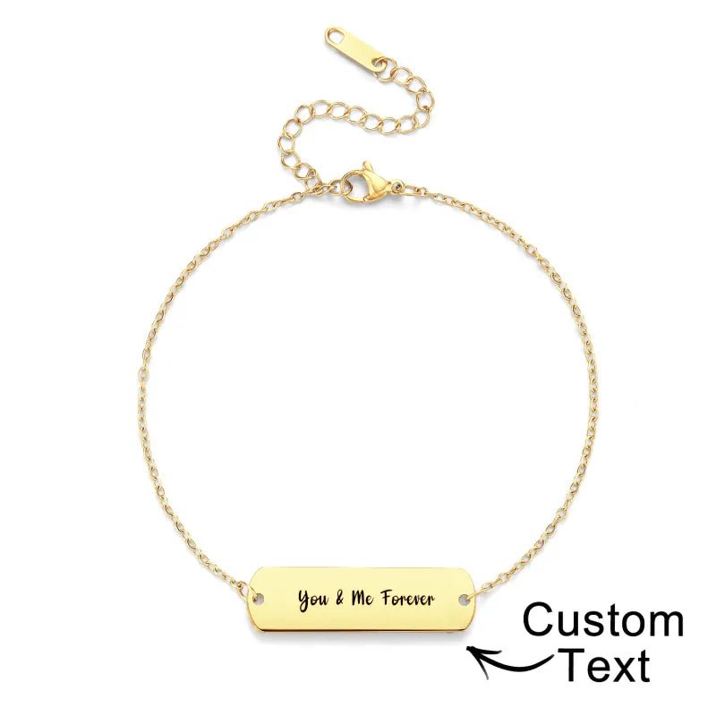 Custom Photo Bracelet Eyes Bracelet Bar Bracelet Gifts for Her - Coolpeacock