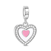 Custom Photo Dangle Heart Charm For Bracelet Jewelry Making - Coolpeacock