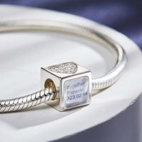 Custom Photo Engraved Charm Square Heart Diamond Romantic Gifts - Coolpeacock