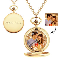 Custom Photo Pocket Watch Personalised Engravable Pocket Watchs Gift - Coolpeacock