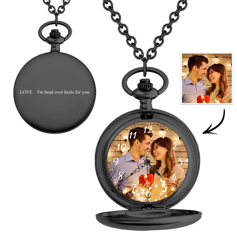Custom Photo Pocket Watch Personalised Engravable Pocket Watchs Gift - Coolpeacock