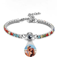Custom Photo Projection Bracelet Fashionable All Diamonds Bracelet Gifts For Her - Coolpeacock
