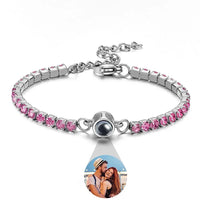Custom Photo Projection Bracelet Fashionable All Diamonds Bracelet Gifts For Her - Coolpeacock