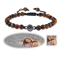 Custom Photo Projection Bracelet I Love You 100 Languages Men's Bracelet Gift for Boyfriend Husband Dad - Coolpeacock