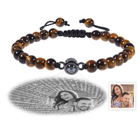 Custom Photo Projection Bracelet I Love You 100 Languages Men's Bracelet Gift for Boyfriend Husband Dad - Coolpeacock