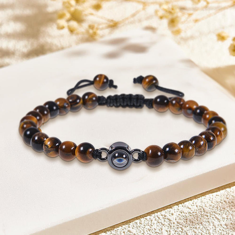 Custom Photo Projection Bracelet I Love You 100 Languages Men's Bracelet Gift for Boyfriend Husband Dad - Coolpeacock