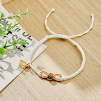 Custom Photo Projection Bracelet Woven Heart Magnetic Bracelet Gift for Couple - Coolpeacock