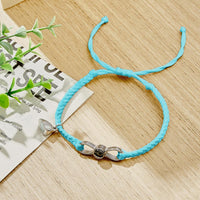 Custom Photo Projection Bracelet Woven Heart Magnetic Bracelet Gift for Couple - Coolpeacock