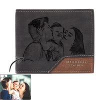 Custom Photo Wallet Bronzing Simplicity Men's Wallet Gifts For Dad - Coolpeacock